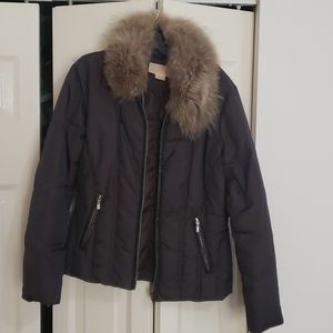 Removable fur collar jacket